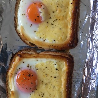 食パン、卵、マヨの3つでお手軽朝ごはん
